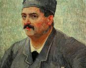 文森特威廉梵高 - 一个戴着无边帽男人的肖像